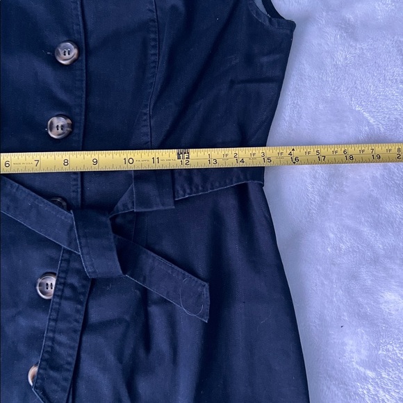 Connected Navy Button-Down Lightweight Dress - 6 - Picture 4 of 7